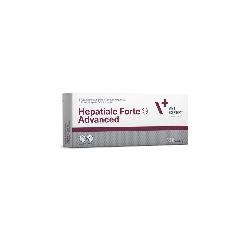 VetExpert Hepatiale Forte Advanced Preparat Wspomagający Funkcje Wątroby Dla Psów i Kotów 30 Tabletek