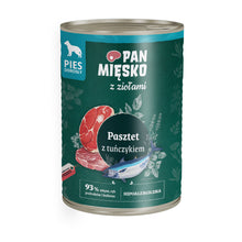 Pan Mięsko Mokra Karma Dla Dorosłych Psów Pasztet z Ziołami i Tuńczykiem 400 g