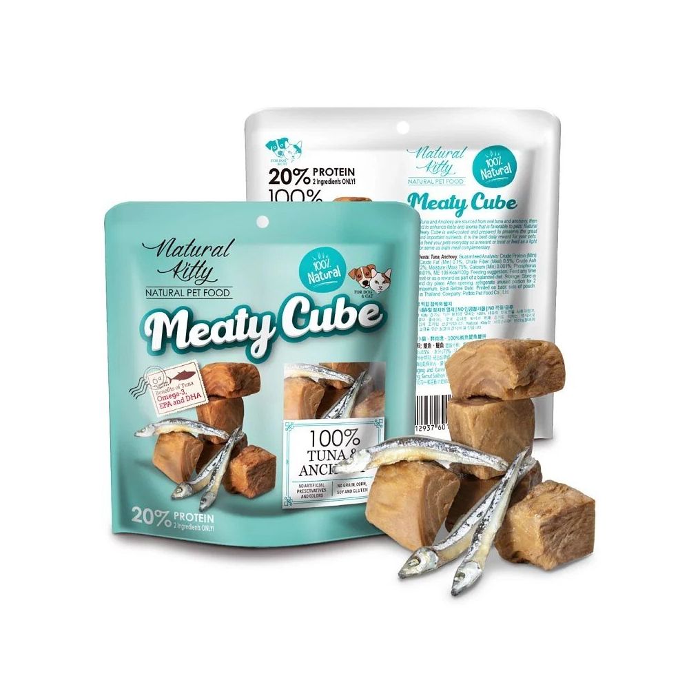 Pettric Meaty Cube Przysmak Dla Psa i Kota Tuńczyk z Saradelą 60 g
