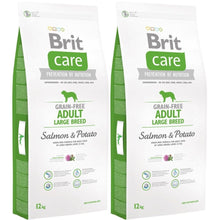 Pakiet Brit Care Grain Free Salmon & Potato Łosoś Ziemniaki Bezzbożowa Adult Karma Dla Dorosłych Psów Dużych Ras 2 x 12 kg