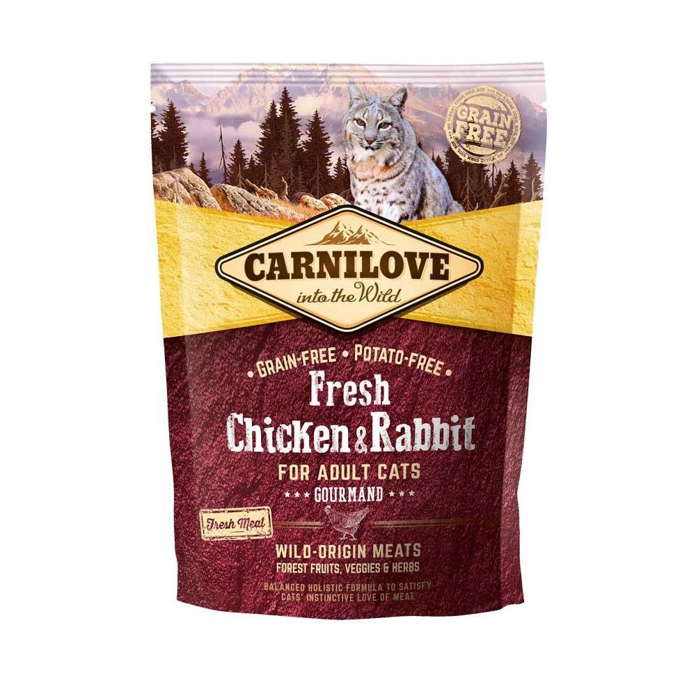 Brit Carnilove Gourmand Fresh Chicken & Rabbit Kurczak Królik Adult Cats Karma Dla Dorosłych Kotów 0,4 kg