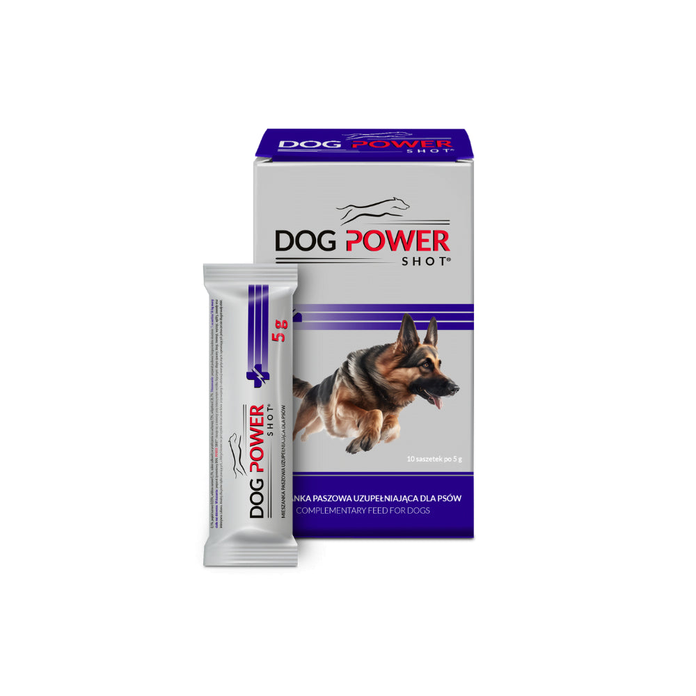 DOG POWER SHOT 10 x 5 g syrop dostarczający energii i regenerujący mięśnie u psów