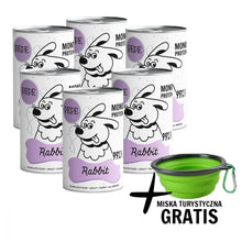 Pakiet Paka Zwierzaka Pepe Monoproteinowa Karma Dla Psa Królik 6 x 400 g + Miska Turystyczna GRATIS!