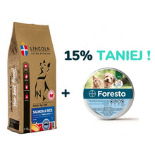 Pakiet Lincoln Adult Small Salmon Łosoś 12 kg + Foresto Dla Kota i Psa poniżej 8 kg 15% TANIEJ