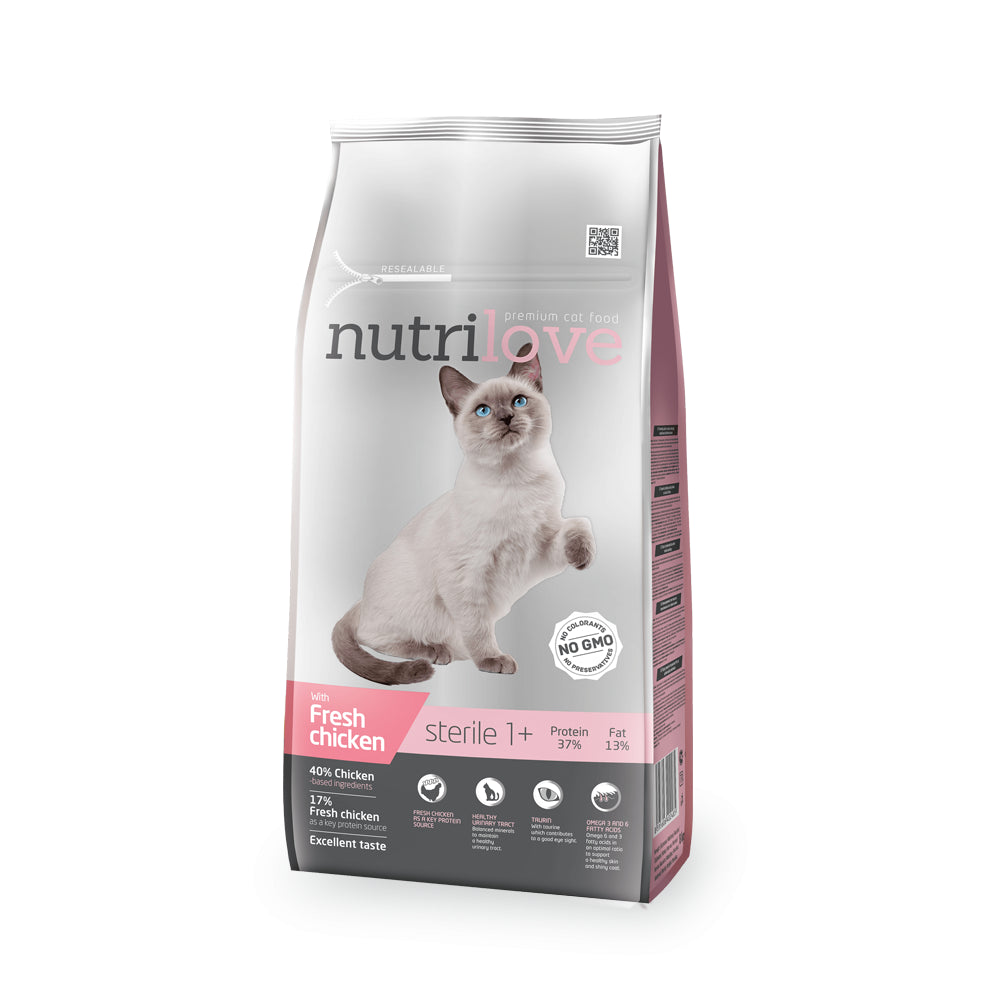 Nutrilove Sterile Kurczak Karma Dla Kota 1,4 kg