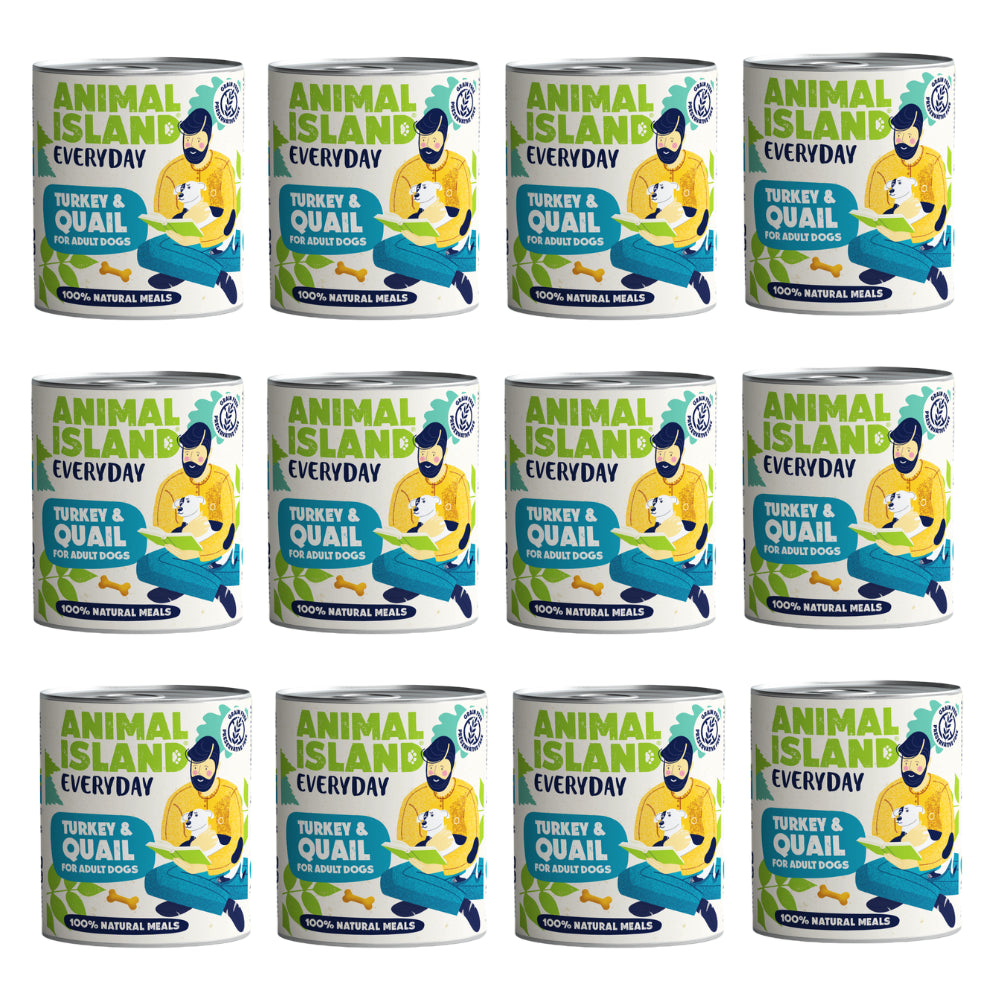 Pakiet Animal Island Mokra Karma Everyday Dla Psa Indyk z Przepiórką 12x800 g