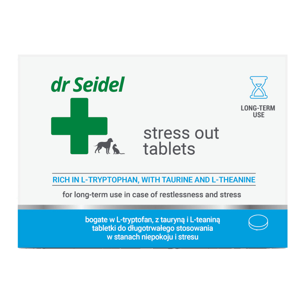 Dr Seidel Stress Out Tabletki w Stanach Niepokoju i Stresu Dla Psów i Kotów 10 Tabletek