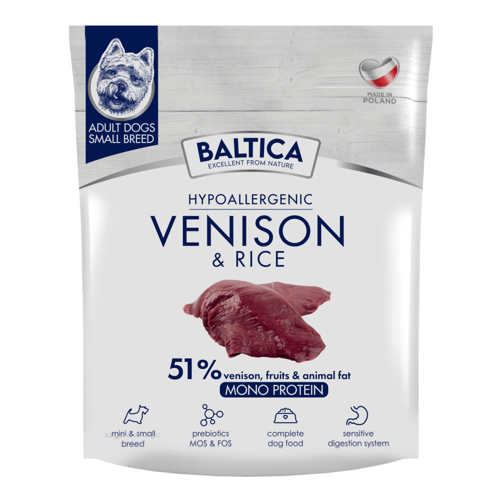 BALTICA Karma z dziczyzną dla psów ras małych S 1kg