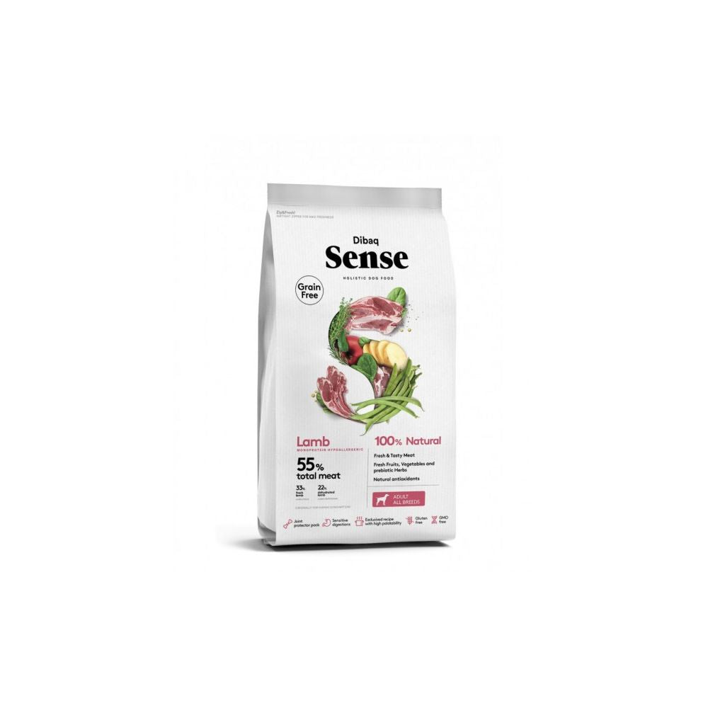 Dibaq Sense Grain Free Monoproteinowa Sucha Karma Dla Dorosłych Psów Wszystkich Ras z Jagnięciną 2 kg