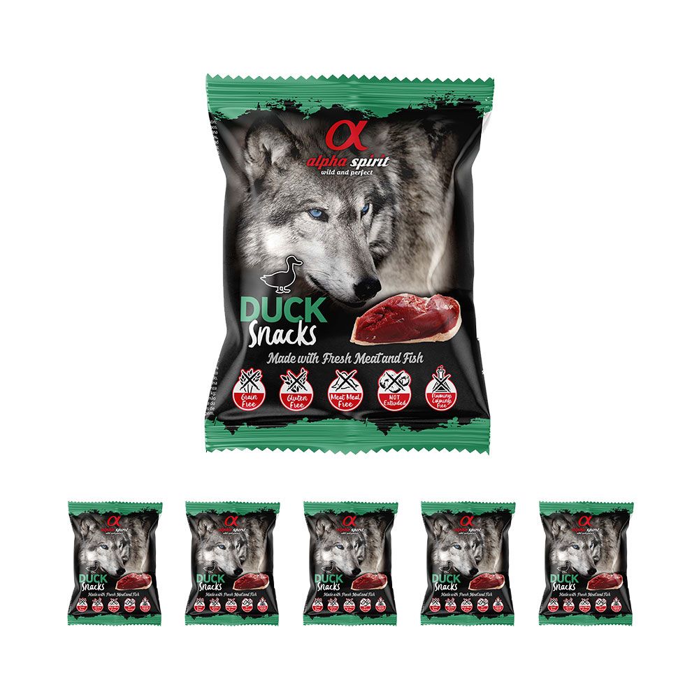 Pakiet Alpha Spirit Przysmak w Kostkach dla Psa z Kaczką 6 x 50 g