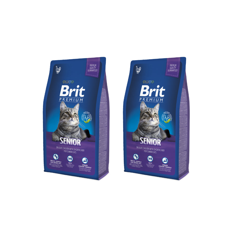 Pakiet Brit Premium Senior Kurczak Wątróbka Karma Dla Starszych Kotów 2 x 1,5 kg