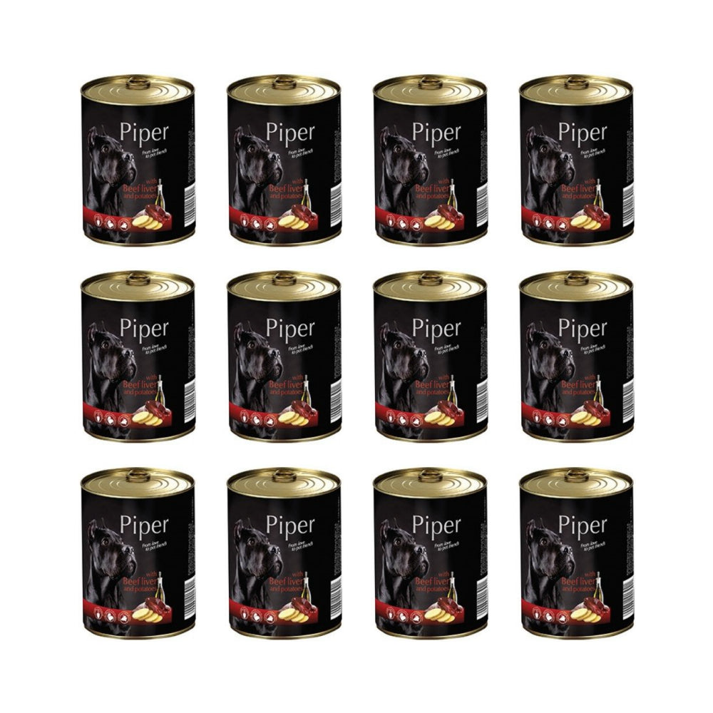 Pakiet Dolina Noteci Piper Wątróbka Wołowa z Ziemniakami 12 x 800 g