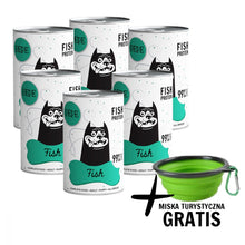 Pakiet Paka Zwierzaka Pepe Mokra Karma Dla Psa Ryby 6 x 400 g + Miska Turystyczna GRATIS!