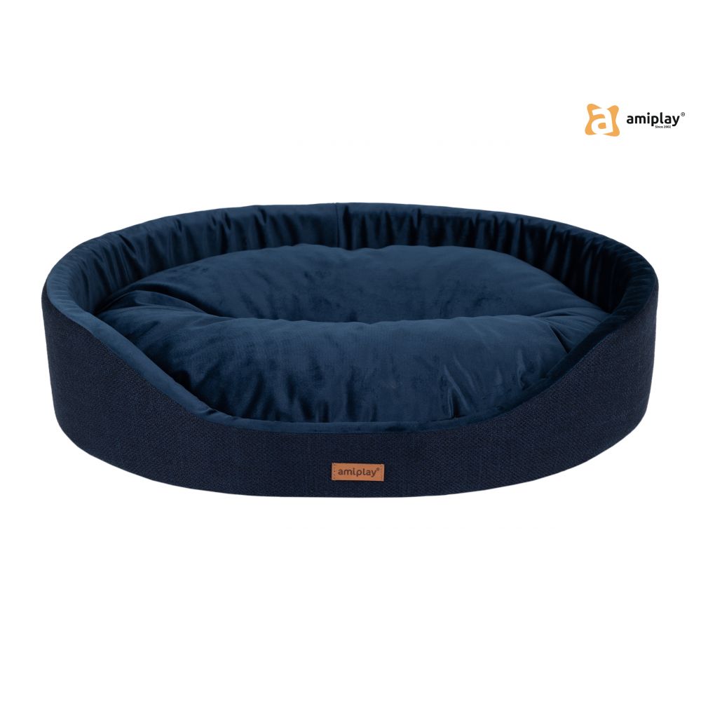 Amiplay Legowisko Owalne Siena Dla &#65279;Psa Rozmiar S Granatowe