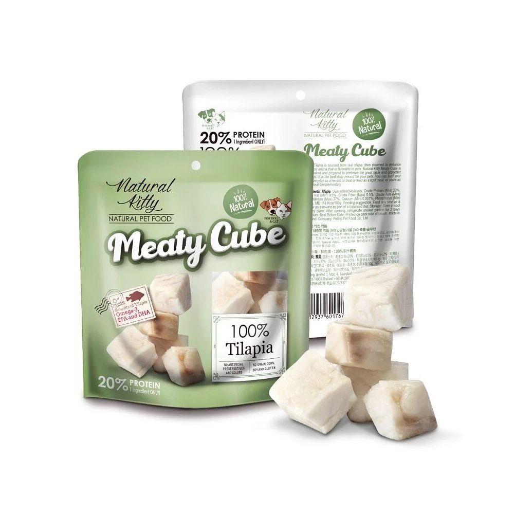Pettric Meaty Cube Przysmak Dla Psa i Kota Tilapia 60 g