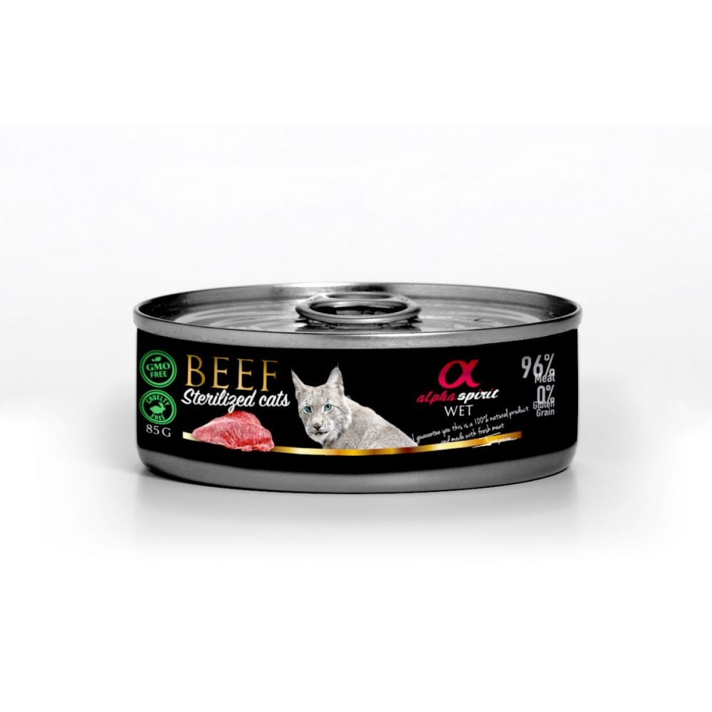 Alpha Spirit Wołowina Koty Sterylizowane 85 g