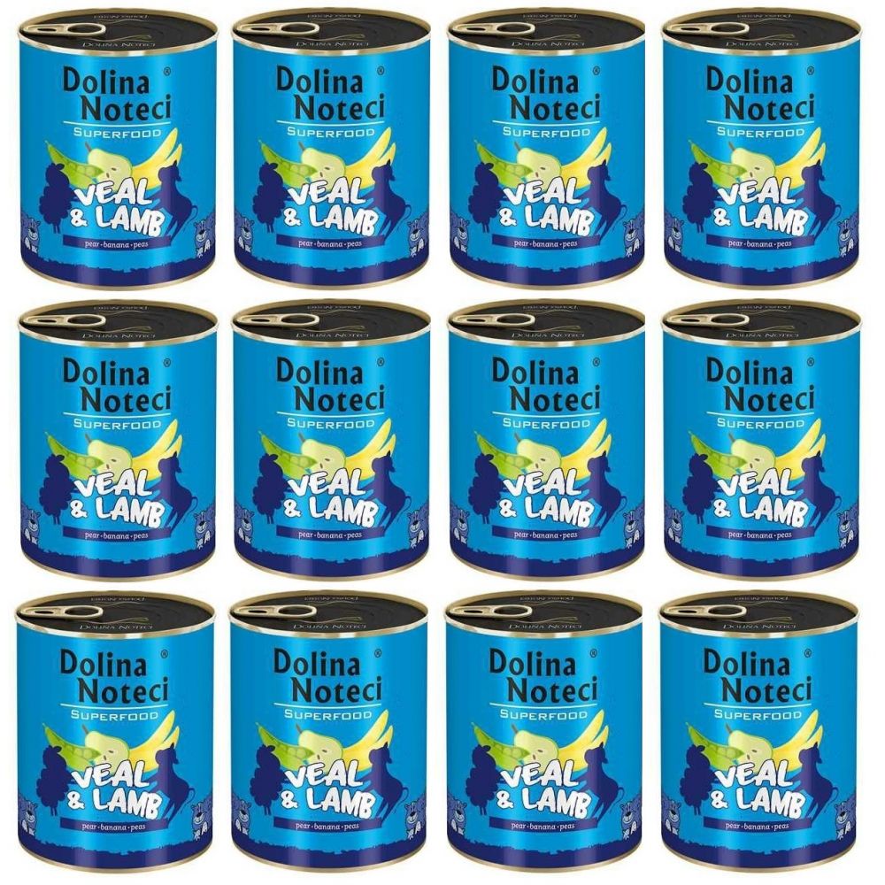 Pakiet Dolina Noteci Superfood Cielęcina i Jagnięcina 12 x 800 g