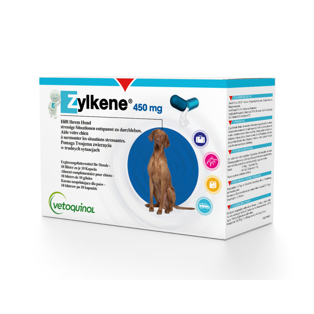 Vetoquinol Zylkene 450 Mg Dla Psów Ras Dużych Na Uspokojenie 100 tabletek