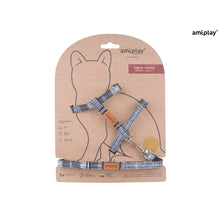 Amiplay London Szelki + Smycz Dla Kota Rozmiar S Szare