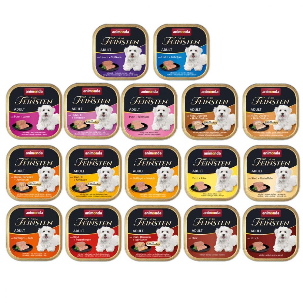 Pakiet Animonda Vom Feinsten Mokra Karma Dla Psów Mix Smaków 17 x 150 g