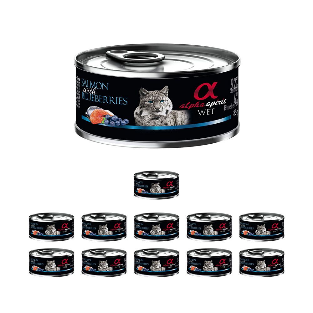 Alpha Spirit Łosoś z Jagodami 12 x 85 g