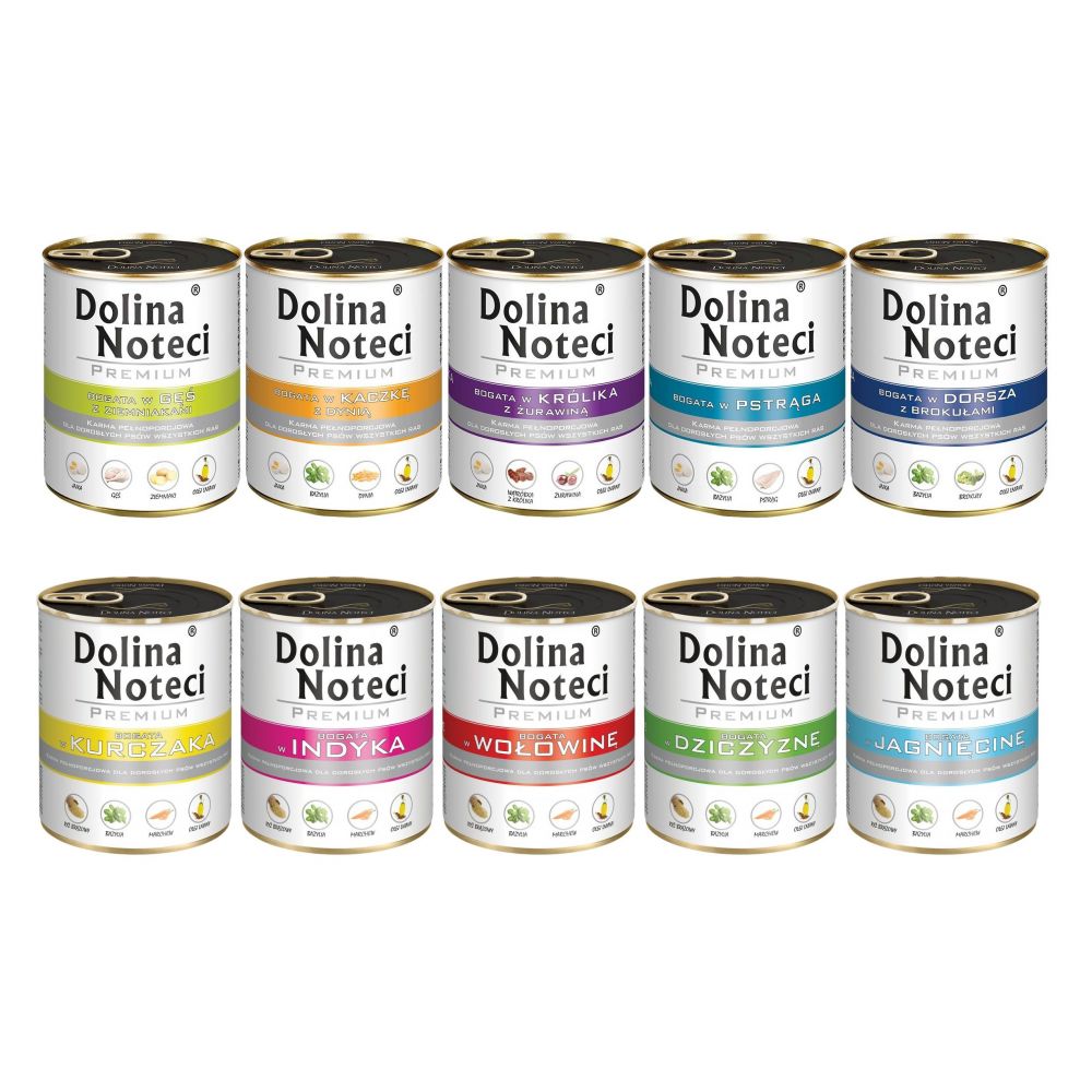 Pakiet Dolina Noteci Premium Mix 10 Smaków 30 x 800 g
