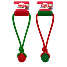 Kong Holiday Jaxx Brights Tug With Ball Assorted Świąteczna Zabawka Dla Psa