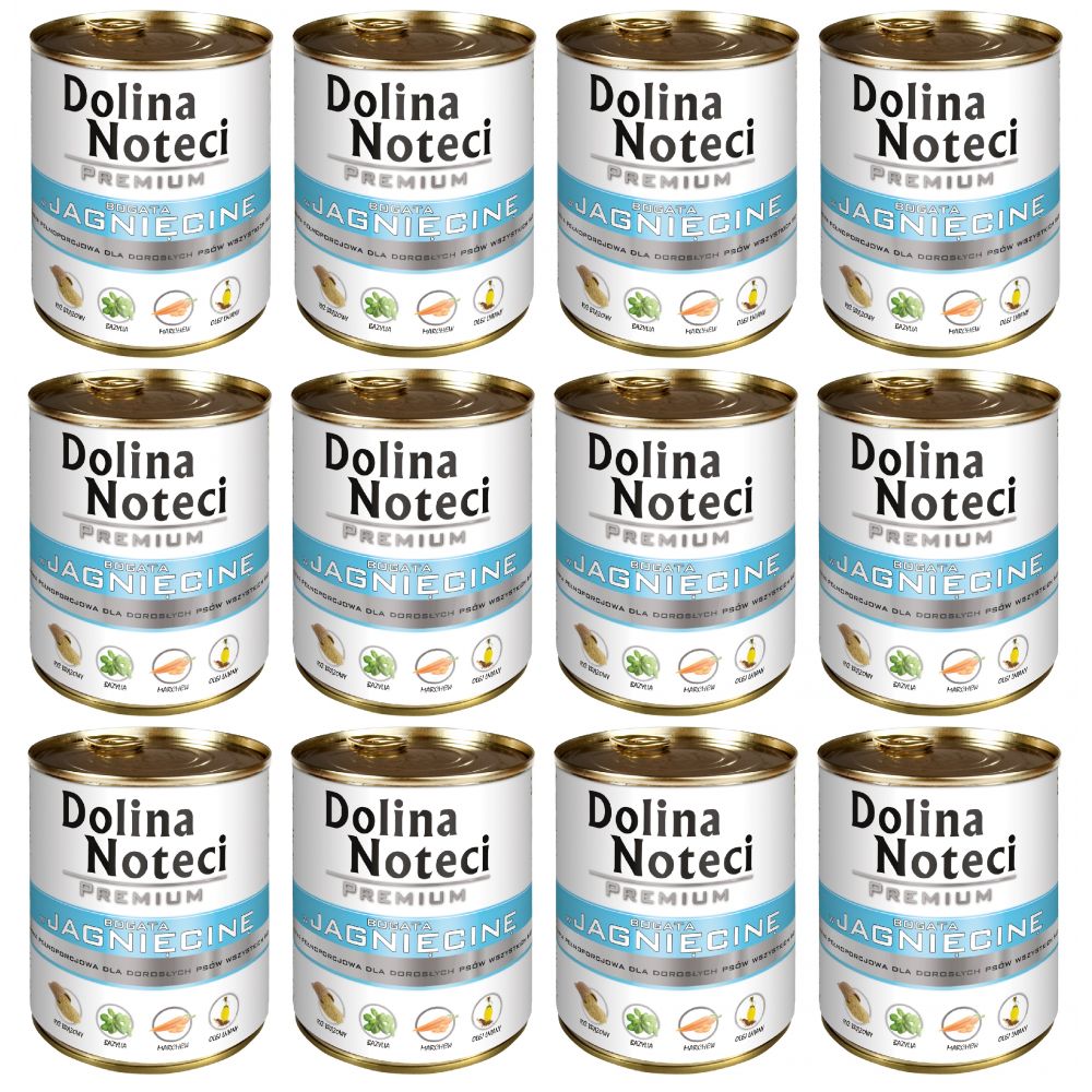 Pakiet Dolina Noteci Premium Bogata w Jagnięcinę 12 x 800 g