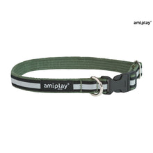 Amiplay Obroża Cotton Shine Regulowana Rozmiar XL Khaki