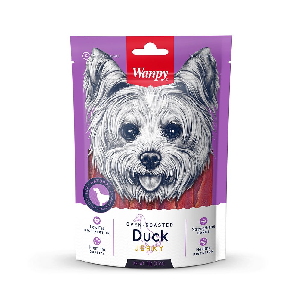 Wanpy Duck Jerky Kawałki Kaczki Przekąska Dla Psa 100 g