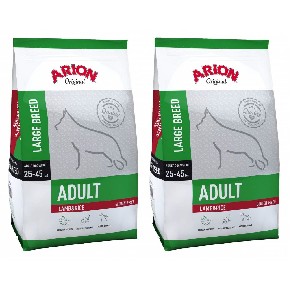 Pakiet Arion Original Lamb & Rice Jagnięcina & Ryż Large Adult Karma Dla Dorosłych Psów Dużych Ras 2 x 12 kg
