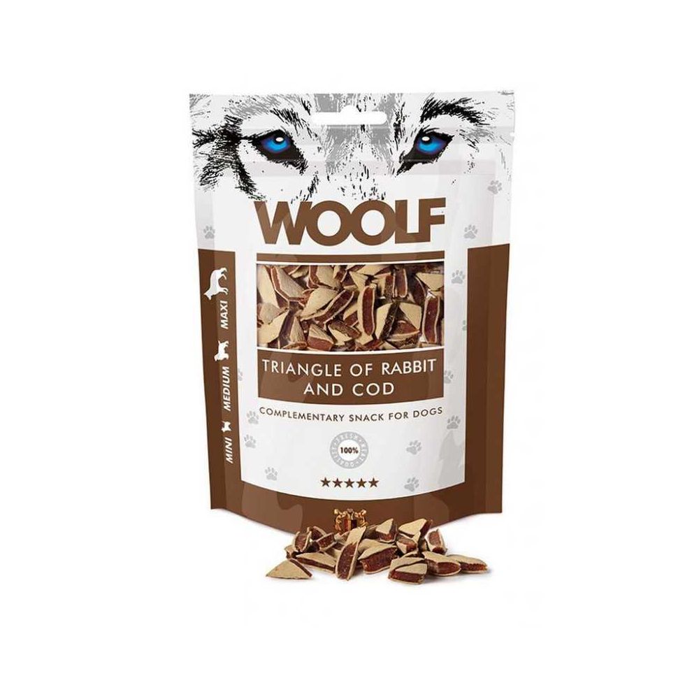 Woolf Rabbit And Cod Triangle Królik Dorsz 100 g