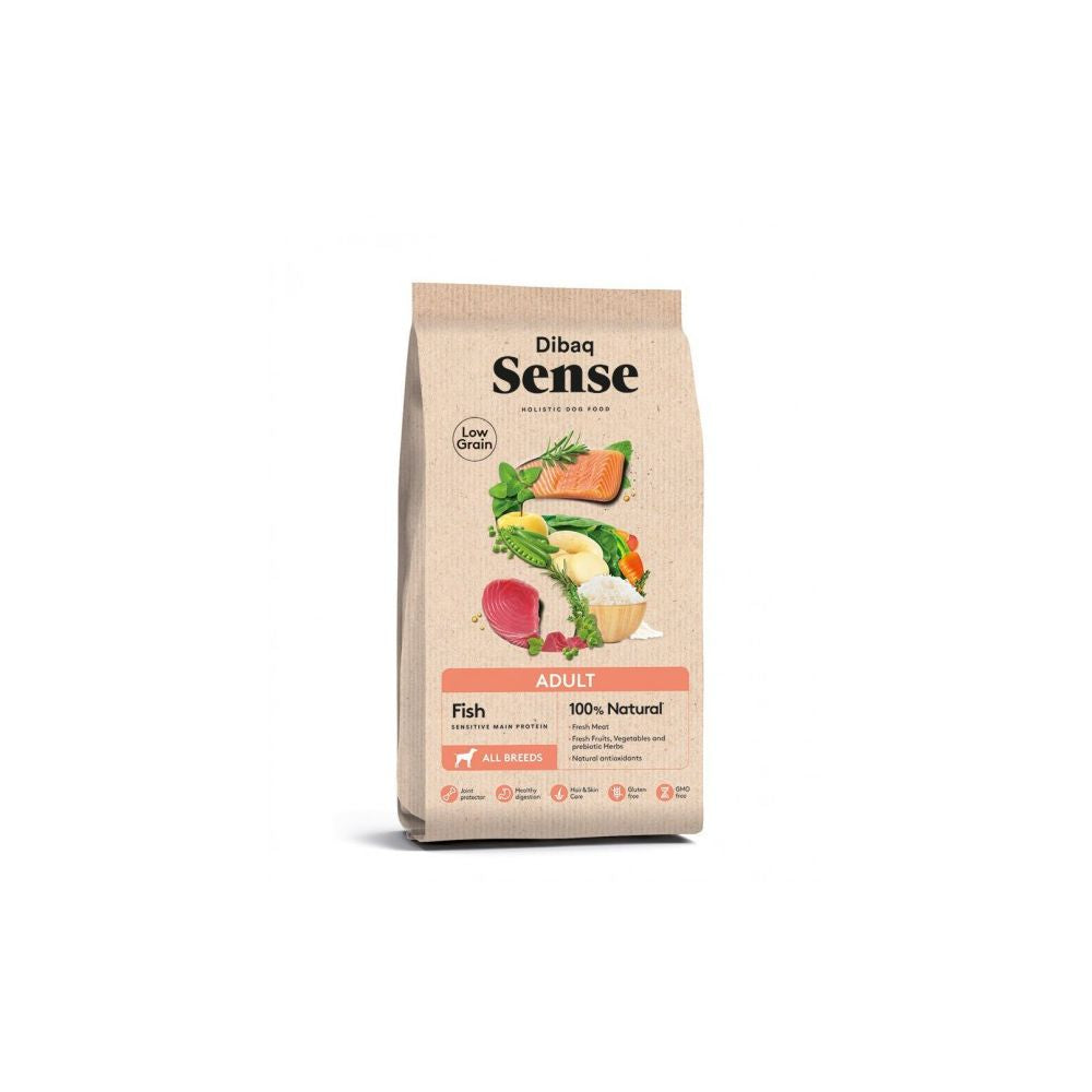 Dibaq Sense Low Grain Sucha Karma Dla Dorosłych Psów Wszystkich Ras z Łososiem i Tuńczykiem 12 kg