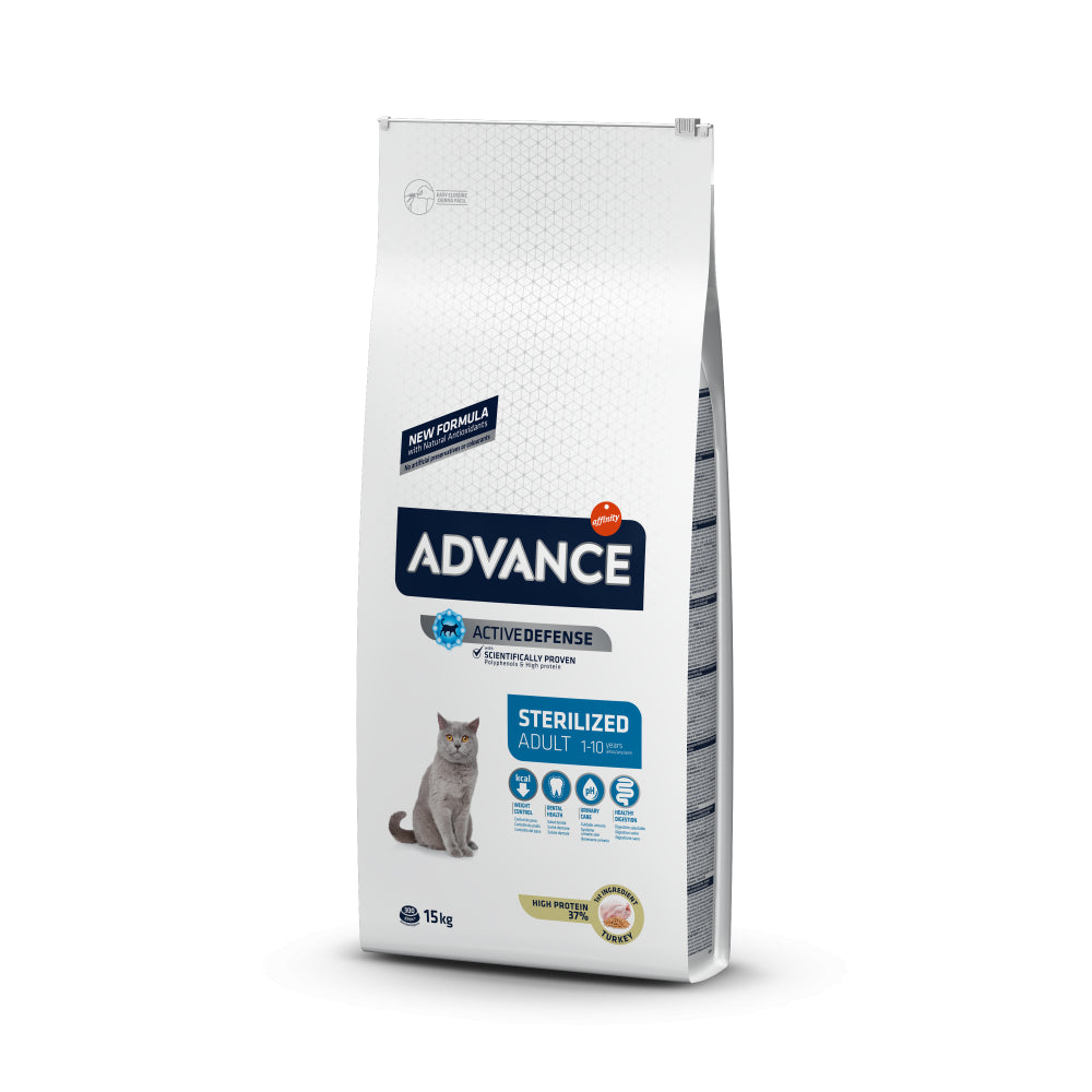 Advance Sterilized Turkey Sucha Karma Z Indykiem Dla Kotów Sterylizowanych 15 kg
