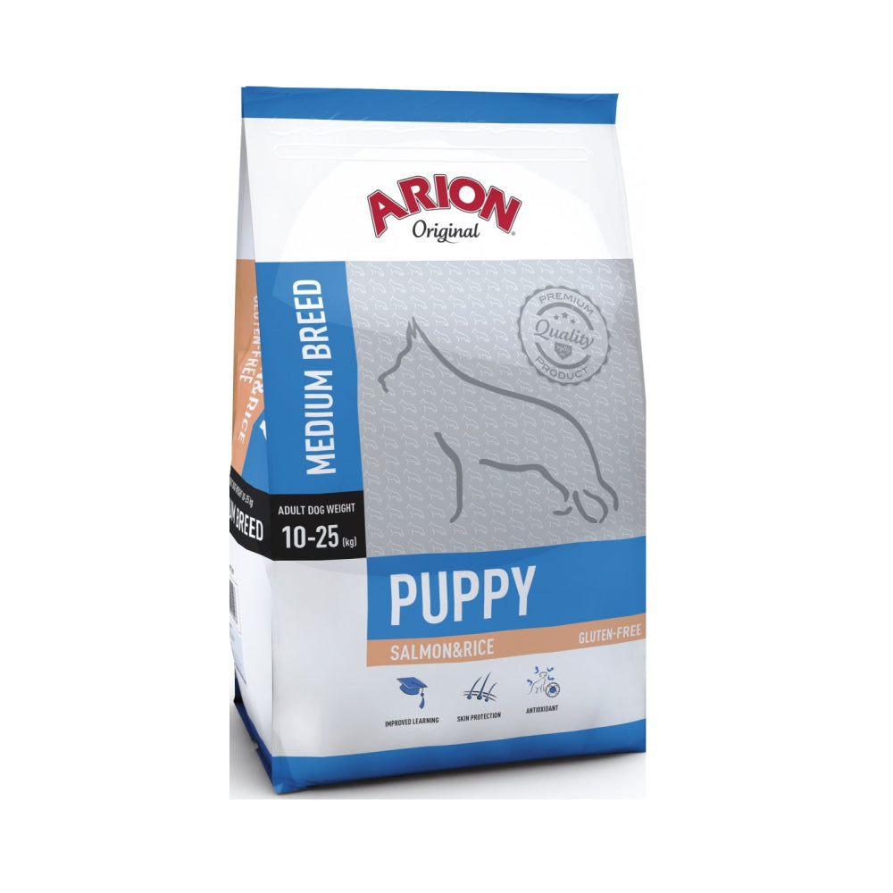 Arion Original Salmon & Rice Medium Puppy Łosoś & Ryż Karma Dla Szczeniąt Średnich Ras 12 kg