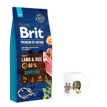 Pakiet Brit Premium By Nature Sensitive Lamb & Rice Jagnięcina & Ryż Karma Dla Dorosłych Psów 15 kg + Kubek z Twoim Pupilem !