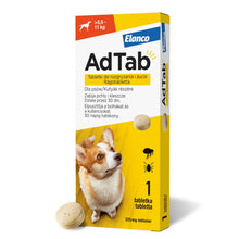 AdTab Dog Tabletka Na Pchły i Kleszcze Dla Psa 225 Mg 5,5-11 kg