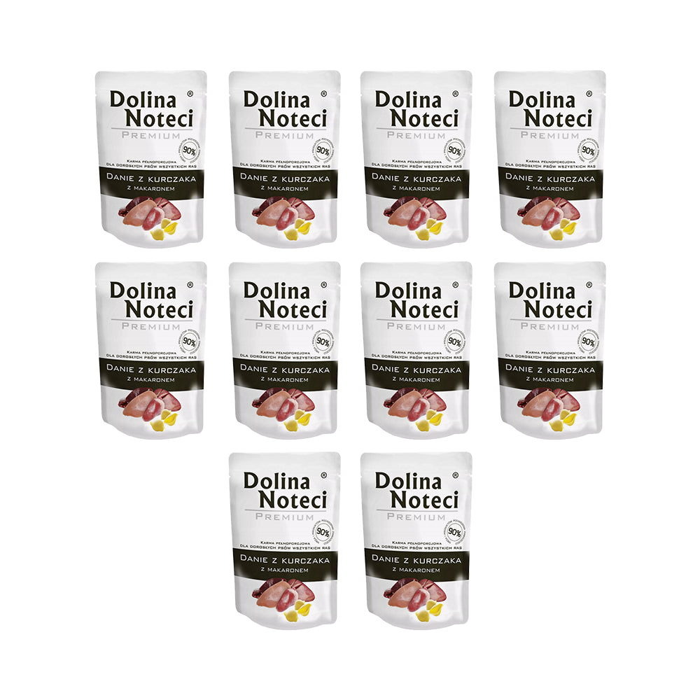 Pakiet Dolina Noteci Premium Danie z Kurczaka z Makaronem Małe Rasy 10 x 100 g