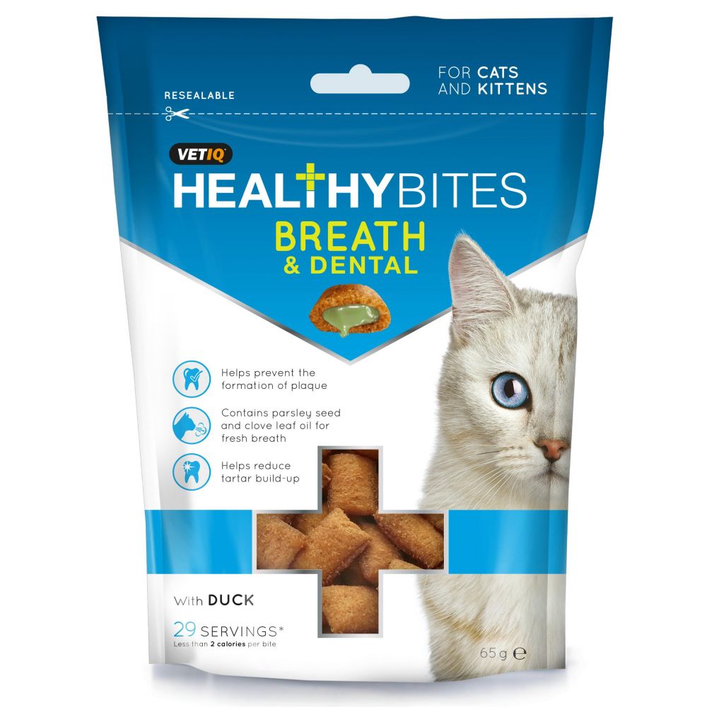 VETIQ Healthy bites breath & dental 65g dla kota
