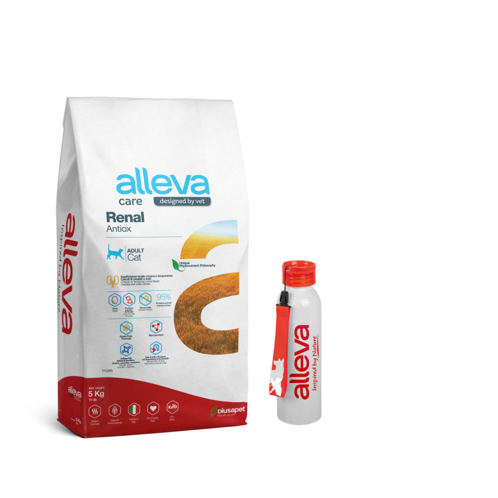 Pakiet Alleva Care Renal-Antiox Sucha Karma Dla Dorosłych Kotów Wspierająca Funkcjonowanie Nerek 5 kg + Bidon GRATIS!