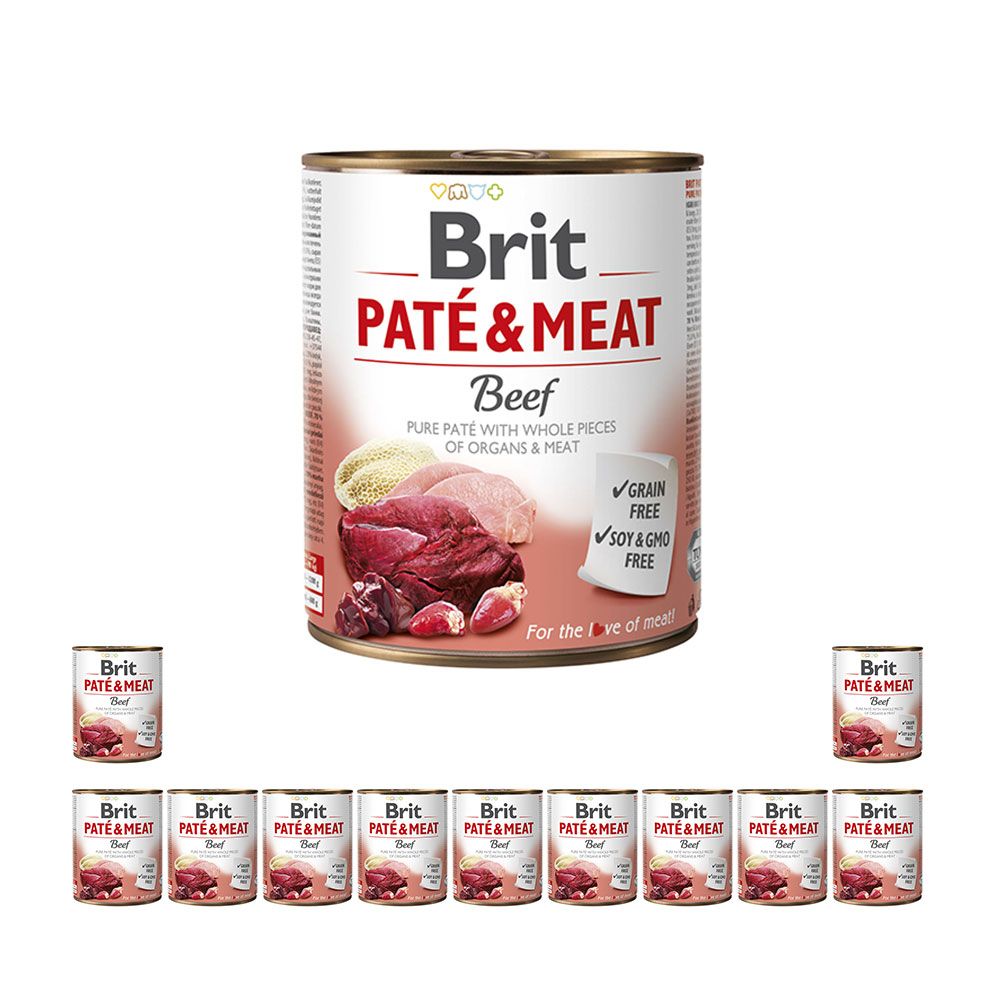 Pakiet Brit Pate & Meat Beef Wołowina Mokra Karma Dla Psa 12 x 800 g