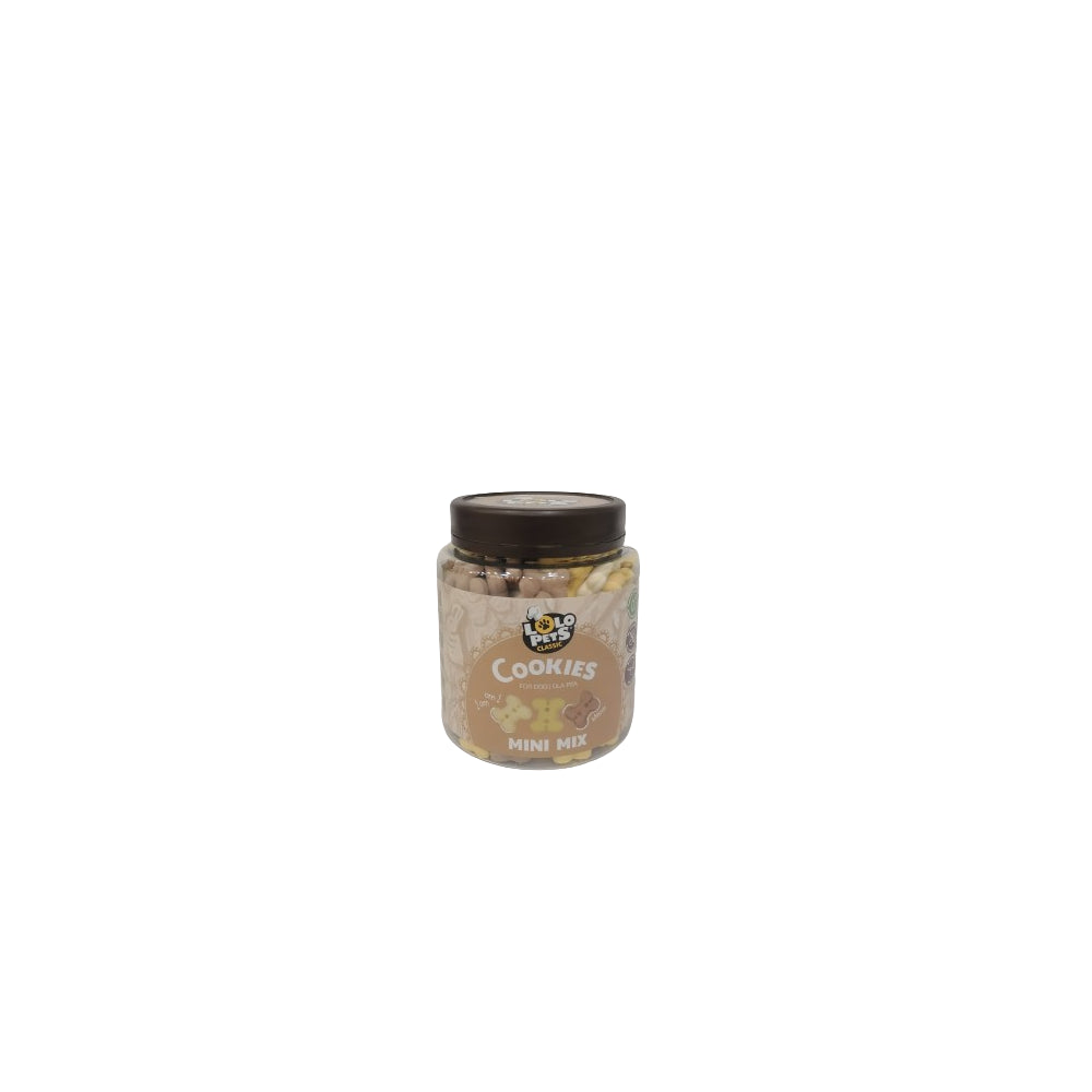 Lolo Pets Ciastka Dla Psa Kostki Mini Mix Smaków w Słoiku 300 g