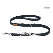 Amiplay Smycz Regulowana 6 w 1 Cotton Czarna 100 - 200 cm Rozmiar M