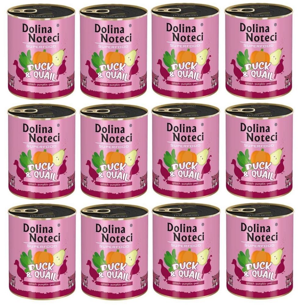 Pakiet Dolina Noteci Superfood Kaczka i Przepiórka 12 x 800 g