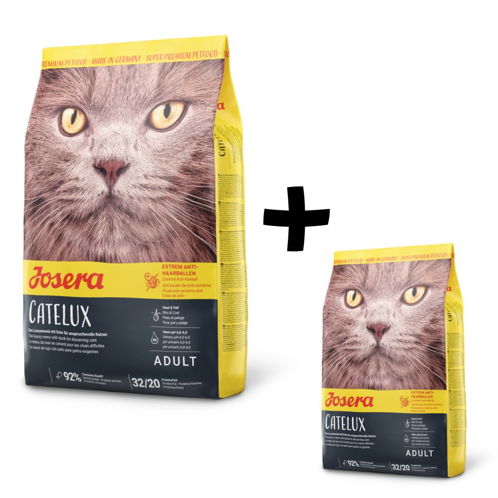 Pakiet Josera Catelux Kaczka Ziemniaki Skóra Sierść Odkłaczanie 2 kg + 400 g GRATIS!