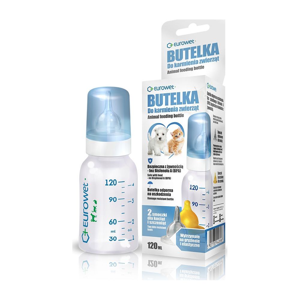 Eurowet Butelka Do Mleka Dla Psów i Kotów 120 ml