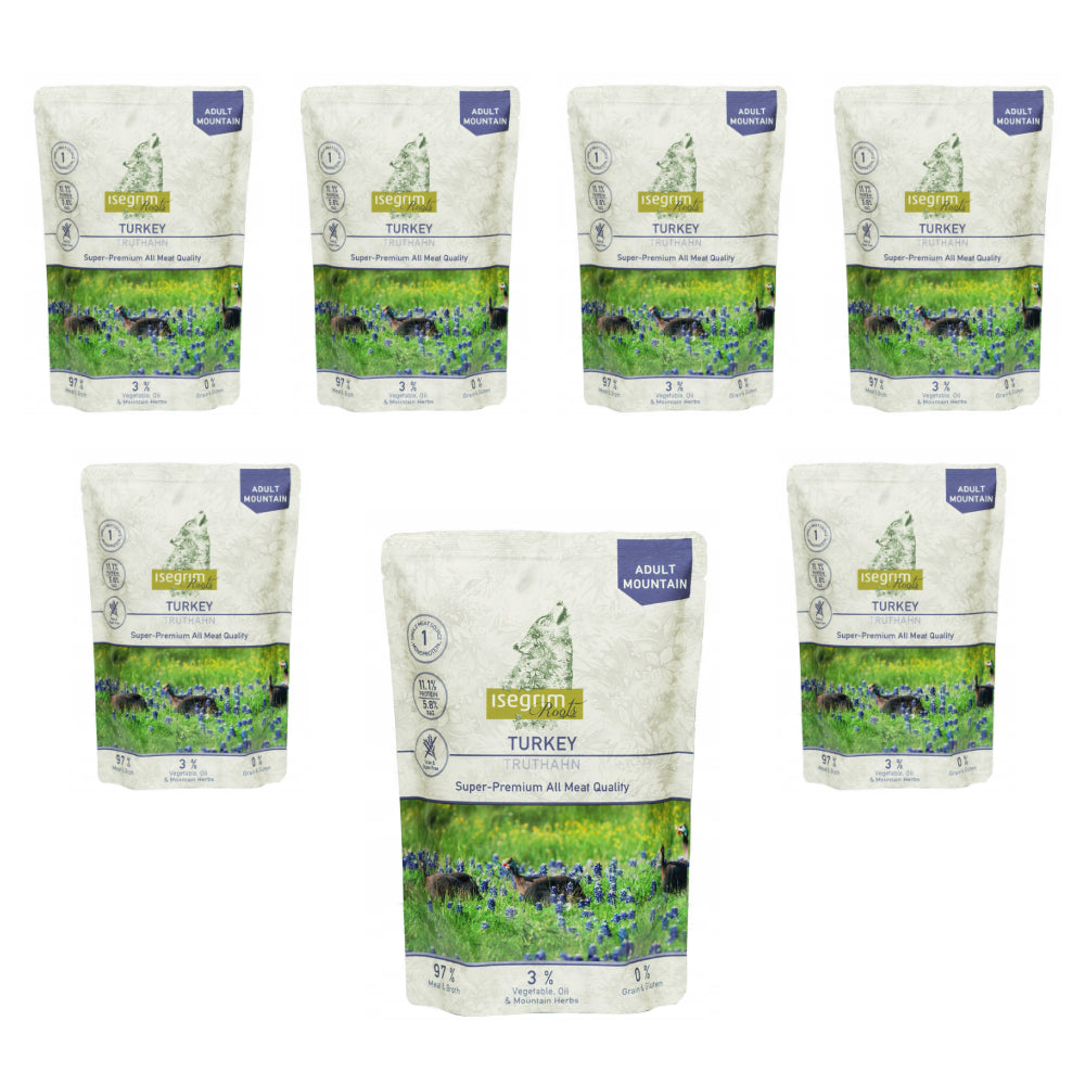 Pakiet Isegrim Mokra Karma Dla Dorosłych Psów Indyk i Salsefia z Olejem Słonecznikowym 7 x 410 g