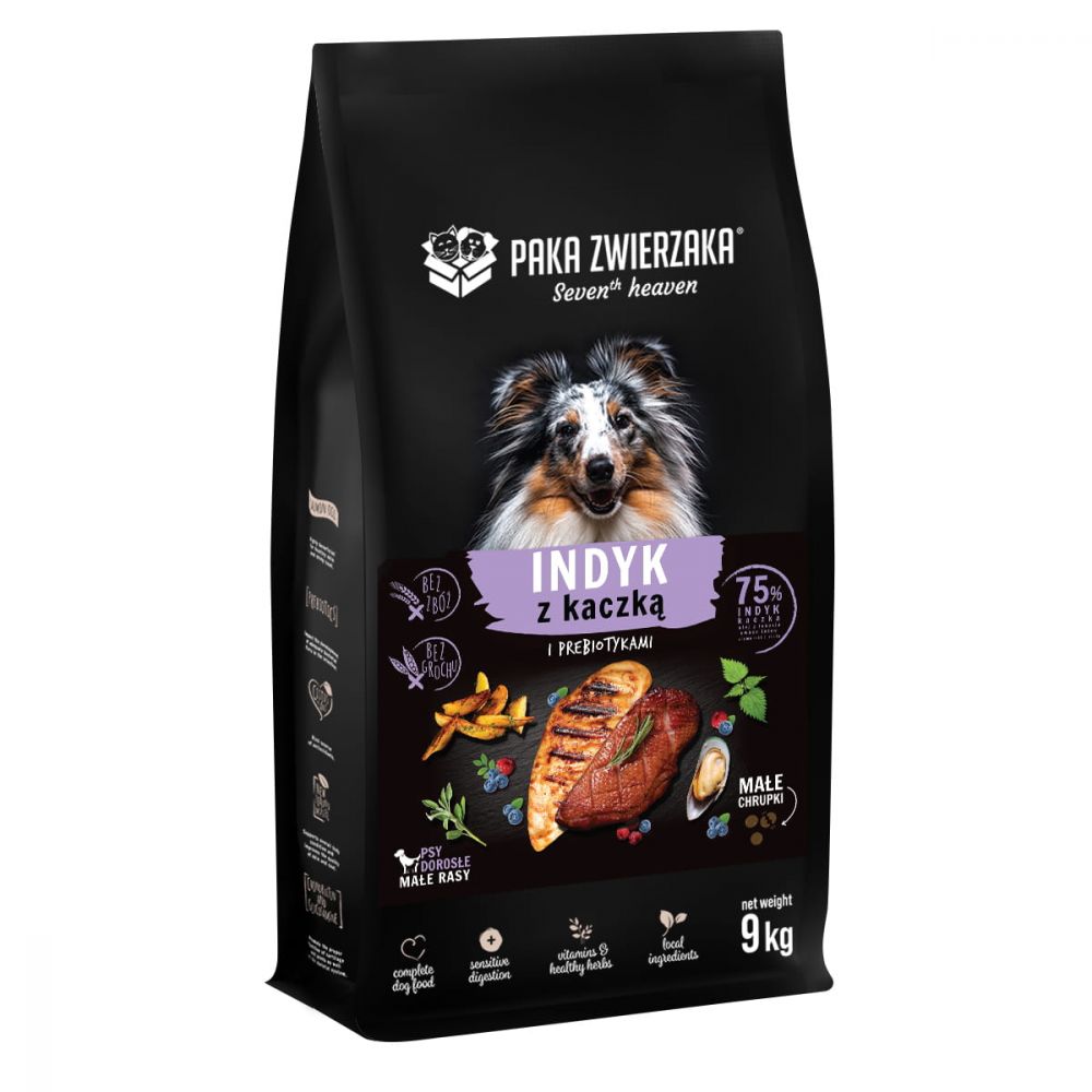 Paka Zwierzaka Seventh Heaven Mini Sucha Karma Dla Dorosłych Psów Małych Ras Indyk z Kaczką 9 kg