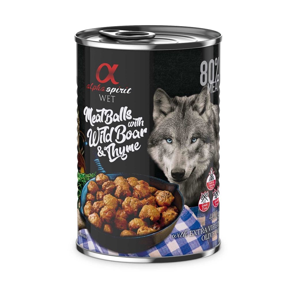 Alpha Spirit Mięsne Klopsiki Z Dzikiem I Tymiankiem 400 g