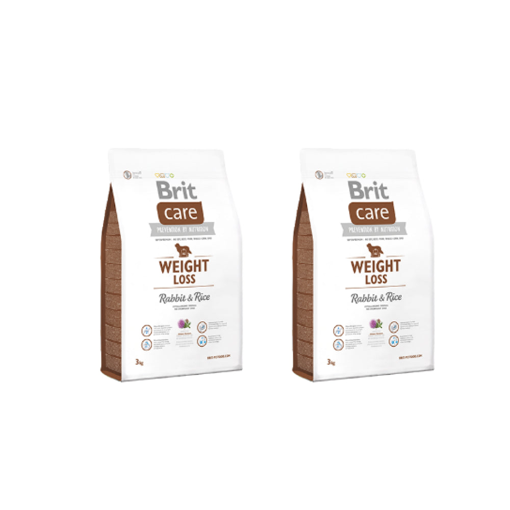 Pakiet Brit Care Weight Loss Nadwaga Rabbit & Rice Królik & Ryż Karma Dla Psa  2 x 3 kg